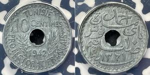 10 Centime Tunisia / 法国 Zinc 