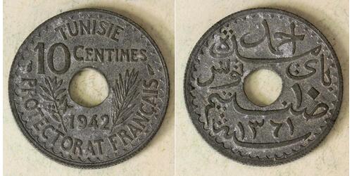 10 Centime Tunisia / 法国 Zinc 