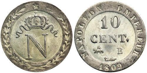 10 Centime First French Empire (1804-1814)  Napoleon (1769 - 1821)