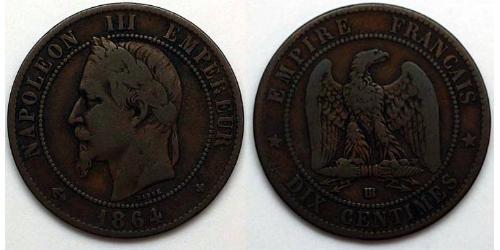 10 Centime Second French Empire (1852-1870)  Napoleon III (1808-1873)