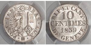 10 Centime 瑞士 銀 