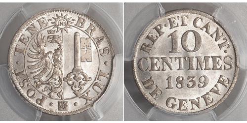 10 Centime 瑞士 銀 