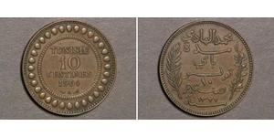 10 Centime Tunisia 銅 