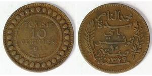 10 Centime Tunisia 銅 