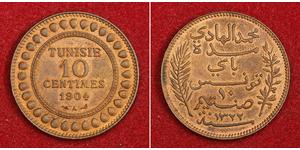 10 Centime Tunisia 銅 