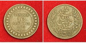 10 Centime Tunisia 銅 