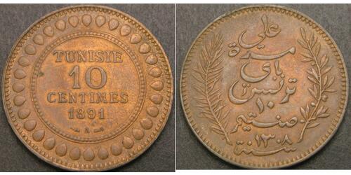 10 Centime Tunisia 銅 