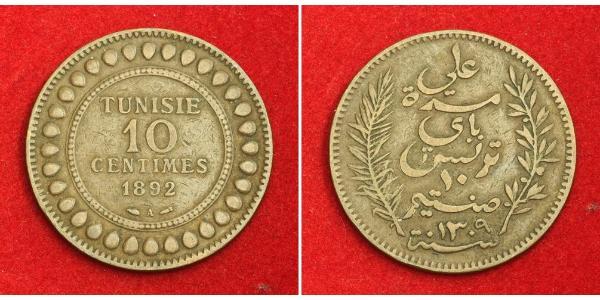 10 Centime Tunisia 銅 