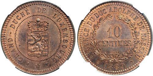 10 Centime 卢森堡 銅 