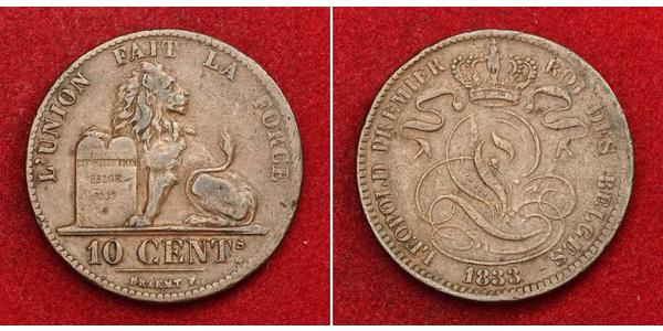 10 Centime 比利时 銅 利奥波德一世 (比利时) (1790 - 1865)