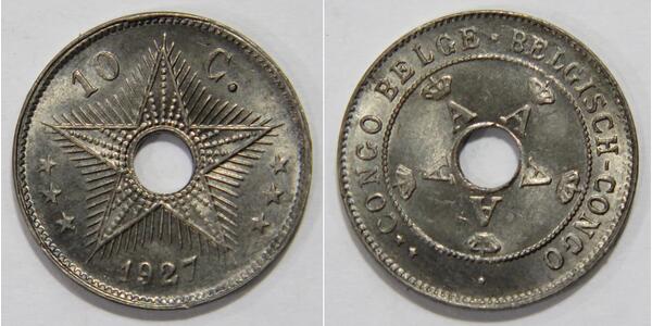 10 Centime 比屬剛果 (1908 - 1960) 銅 
