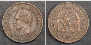 10 Centime 法蘭西第二帝國 (1852 - 1870) 銅 拿破仑三世