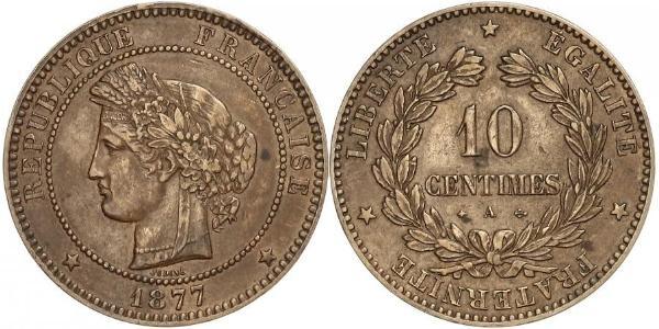 10 Centime 法兰西第三共和国 (1870 - 1940) 青铜 