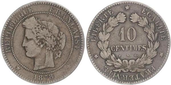 10 Centime 法兰西第三共和国 (1870 - 1940) 青铜 