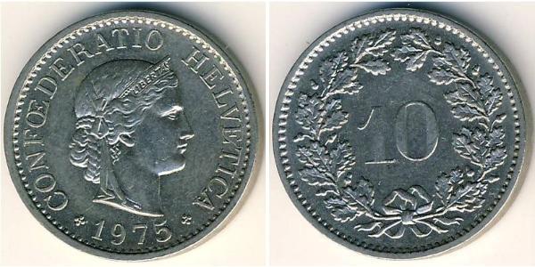 10 Centime / 10 Rappen Schweiz Kupfer/Nickel 