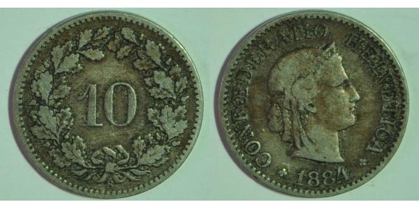 10 Centime / 10 Rappen Schweiz Kupfer/Nickel 