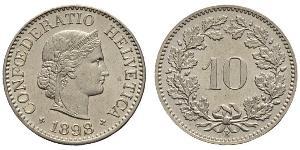 10 Centime / 10 Rappen Suiza Níquel/Cobre 