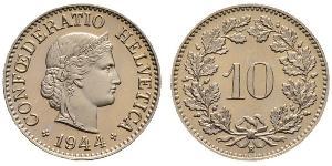 10 Centime / 10 Rappen Svizzera Rame/Nichel 