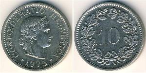 10 Centime / 10 Rappen Svizzera Rame/Nichel 