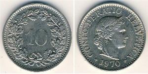 10 Centime / 10 Rappen Svizzera Rame/Nichel 