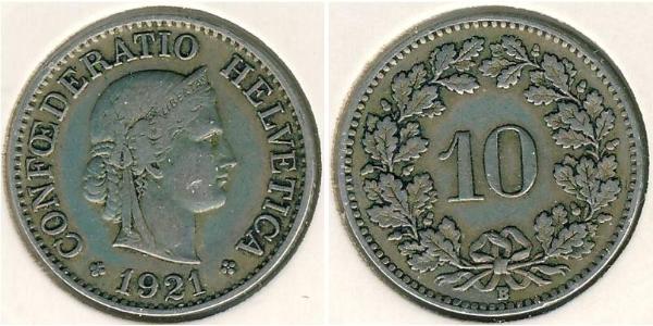 10 Centime / 10 Rappen Svizzera Rame/Nichel 