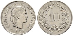 10 Centime / 10 Rappen 瑞士 镍/銅 