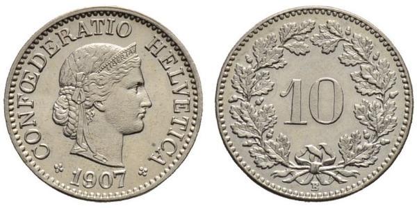 10 Centime / 10 Rappen 瑞士 銅/镍 