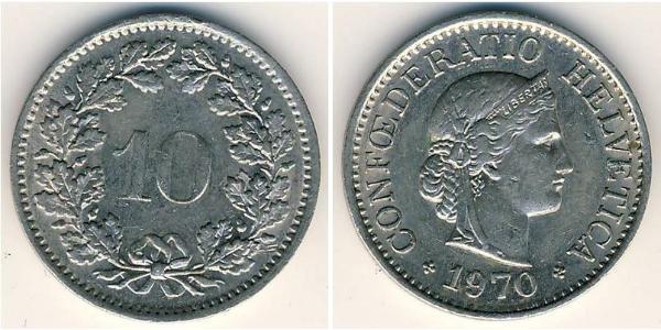 10 Centime / 10 Rappen 瑞士 銅/镍 