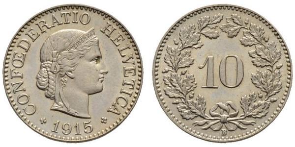 10 Centime / 10 Rappen 瑞士 銅/镍 