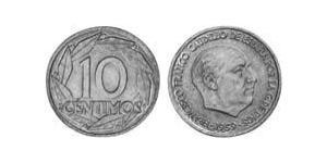 10 Centimo Espagne franquiste (1936 - 1975) Aluminium Francisco Franco(1892 – 1975)