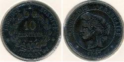 10 Centimo Francia Bronce 