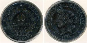 10 Centimo Francia Bronce 