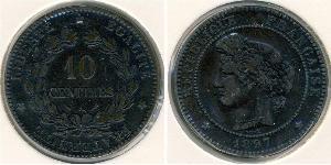 10 Centimo Francia Bronzo 