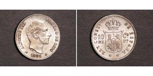 10 Centimo Filipinas Plata 