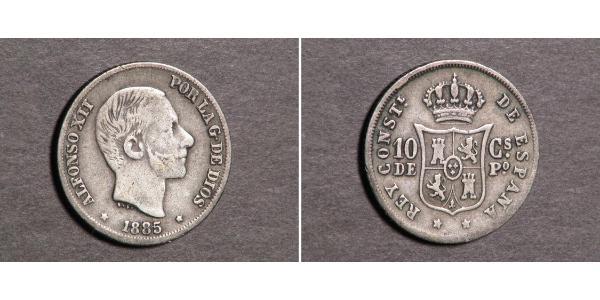 10 Centimo Philippines Silver 