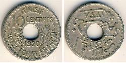 10 Centimo Tunisia 青铜/镍 