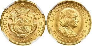 10 Colon Costa Rica Gold Christopher Columbus (1451 - 1506)