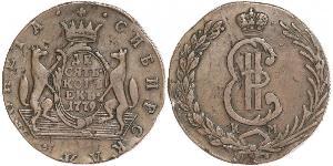 10 Copeca Impero russo (1720-1917) Rame Caterina II (1729-1796)