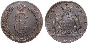 10 Copeca Impero russo (1720-1917) Rame Caterina II (1729-1796)