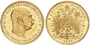 10 Corona Österreich-Ungarn (1867-1918) Gold Franz Joseph I (1830 - 1916)