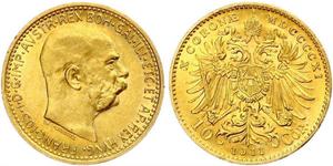 10 Corona Österreich-Ungarn (1867-1918) Gold Franz Joseph I (1830 - 1916)