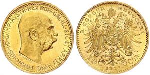 10 Corona Autriche-Hongrie (1867-1918) Or Franz Joseph I (1830 - 1916)