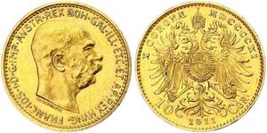 10 Corona Autriche-Hongrie (1867-1918) Or Franz Joseph I (1830 - 1916)