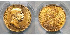 10 Corona Imperio austrohúngaro (1867-1918) Oro Franz Joseph I (1830 - 1916)