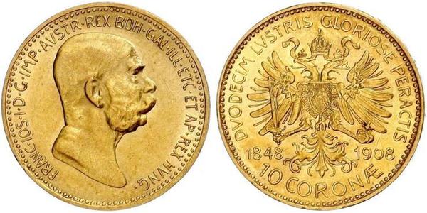 10 Corona Impero austro-ungarico (1867-1918) Oro Franz Joseph I (1830 - 1916)