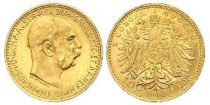 10 Corona Австро-Угорщина (1867-1918) Золото Франц Иосиф I (1830 - 1916)