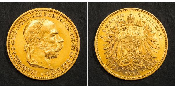 10 Corona Австро-Угорщина (1867-1918) Золото Франц Иосиф I (1830 - 1916)