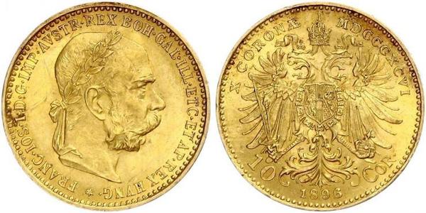 10 Corona Австро-Угорщина (1867-1918) Золото Франц Иосиф I (1830 - 1916)