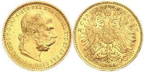 10 Corona 奥匈帝国 (1867 - 1918) 金 弗朗茨·约瑟夫一世 (1830 - 1916)