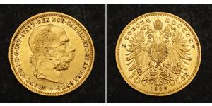 10 Corona 奥匈帝国 (1867 - 1918) 金 弗朗茨·约瑟夫一世 (1830 - 1916)